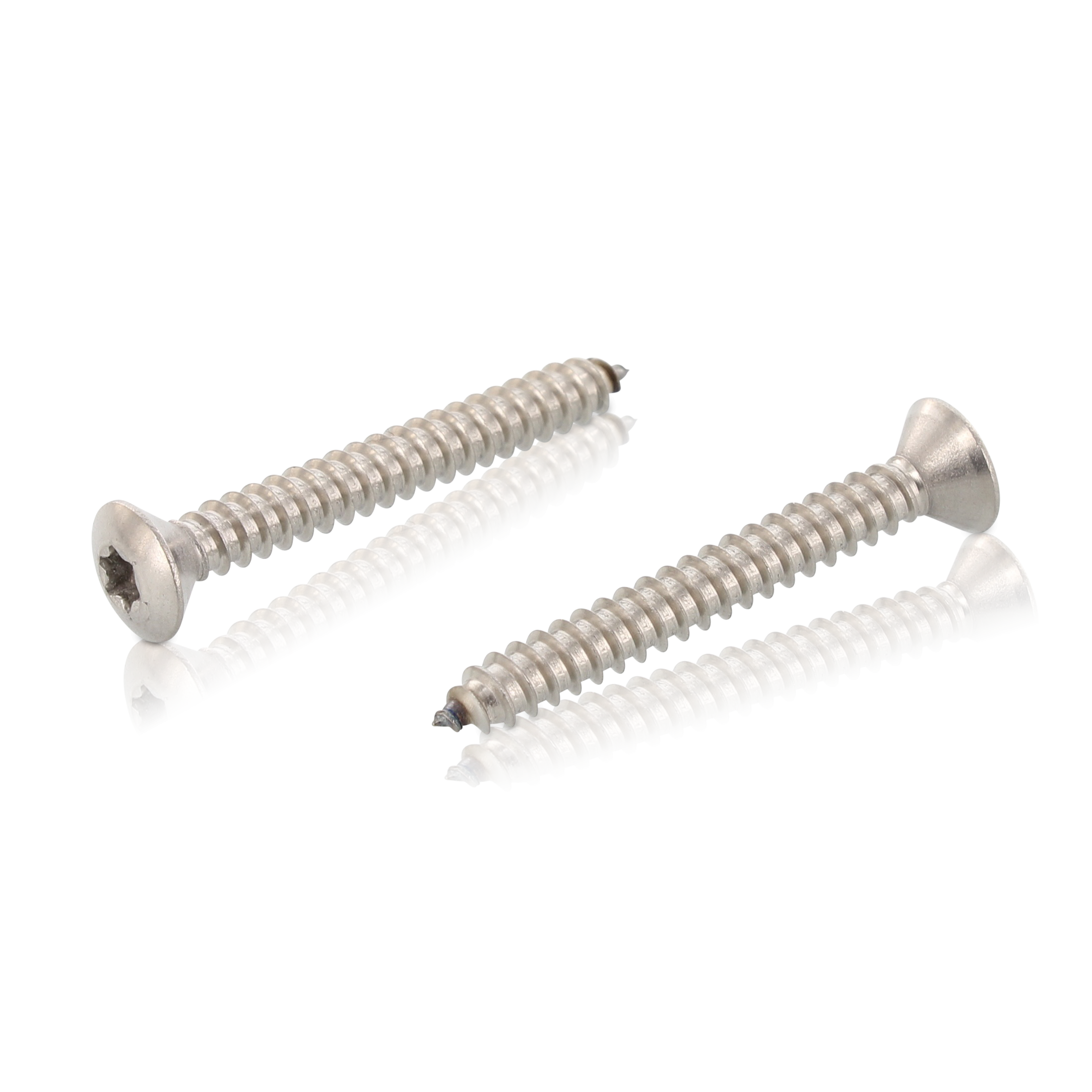 PLATESKRUE MED LINSESENK OG TX ISO 14587 SYREFAST A4, SPISS ENDE